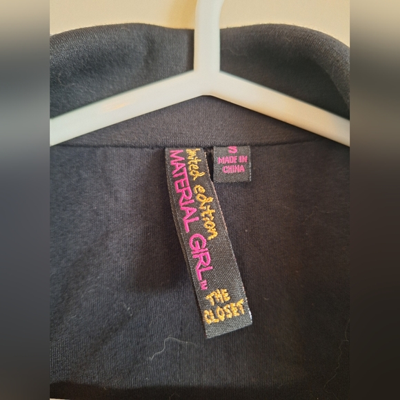 Material Girl Black Sparkle Blazer - Size Small - Picture 5 of 5